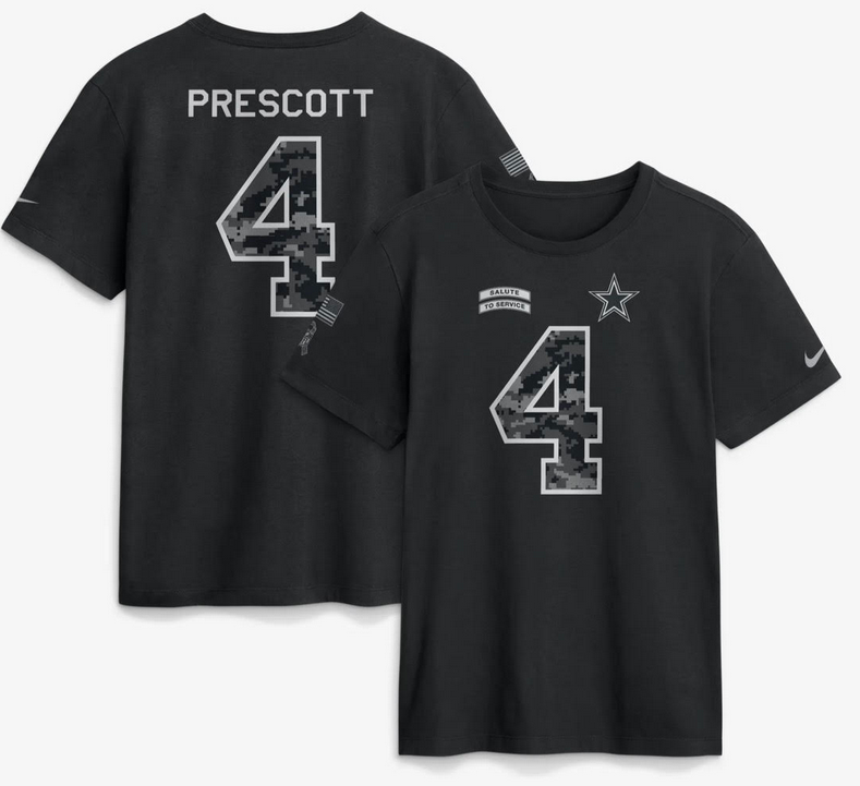 Men Dallas Cowboys #4 Prescott black Nike NFL jersey 10050